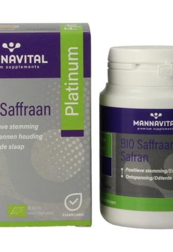 Mannavital Saffraan platinum (60 Vegetarische capsules)