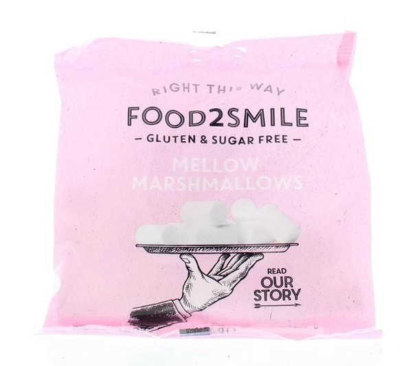 Food2Smile Marshmallows suikervrij glutenvrij lactosevrij (50 Gram)