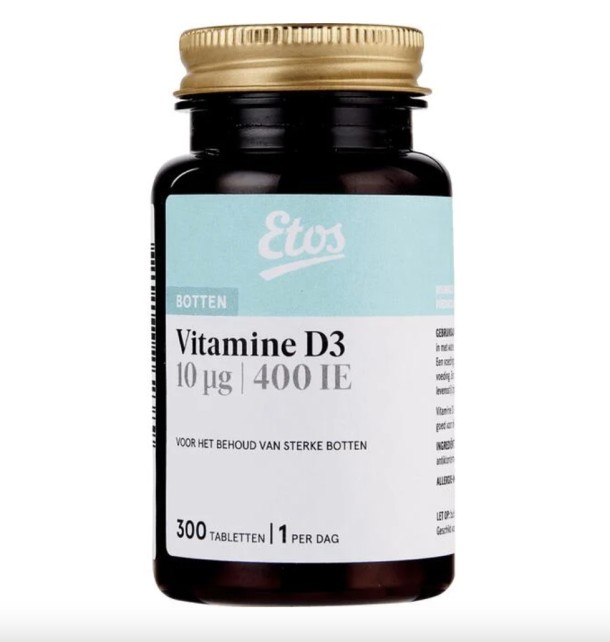 Etos Vitamine D3 10 ug Tabletten  300 stuks