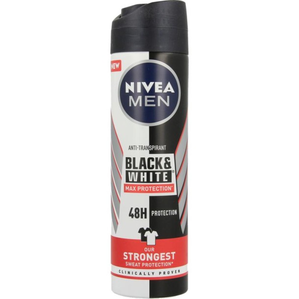 Nivea Men deodorant spray black & white max protection (150 Milliliter)