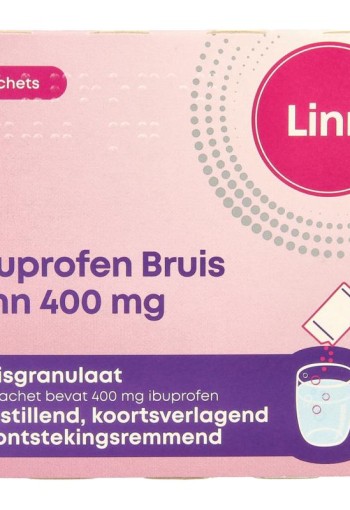 Linn Ibuprofen bruisgranulaat 400mg (10 Sachets)