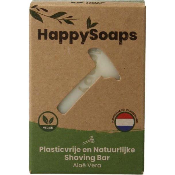 Happysoaps Shaving bar aloe vera (80 Gram)