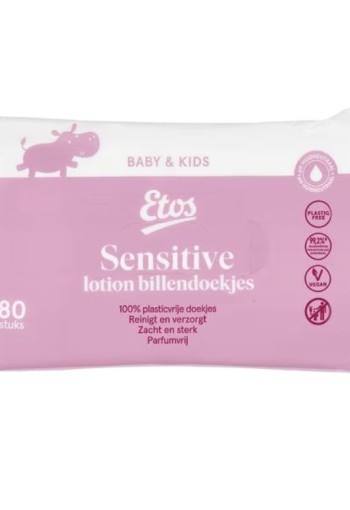 Etos Baby Lotion Billendoekjes   80 stuks ( sen­si­ti­ve ) 6 stuks voor € 5,00
