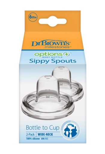 Dr Brown's Options+ sippy spout brede halsfles (2 Stuks)