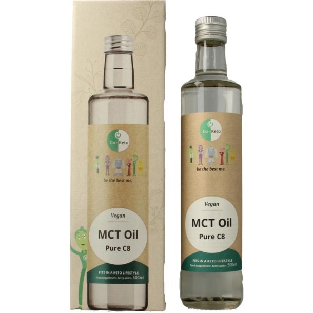 Go-Keto MCT olie C8 premium (500 Milliliter)