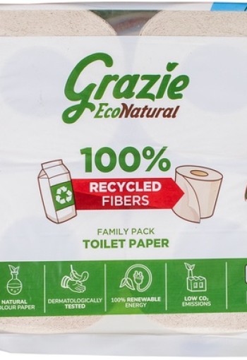 Grazie Natural Toiletpapier 3-laags (8 Stuks)