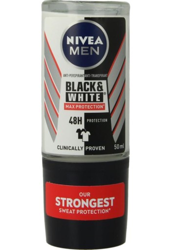 Nivea Men deodorant roller black & white max protection (50 Milliliter)