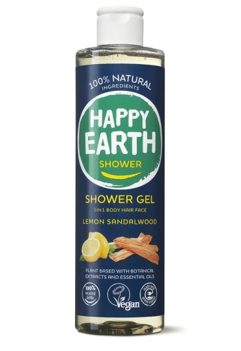 Happy Earth Pure showergel lemon sandalwood (300 Milliliter)