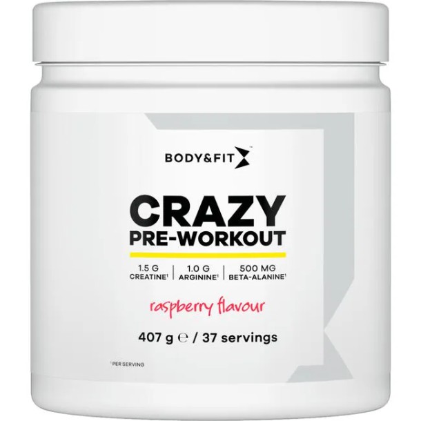 Body & Fit Crazy Pre Workout Poeder Raspberry 407G