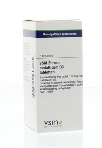 VSM Zincum metallicum D3 (200 Tabletten)