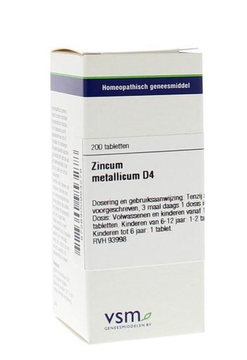 VSM Zincum metallicum D4 (200 Tabletten)