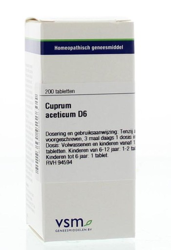 VSM Cuprum aceticum D6 (200 Tabletten)