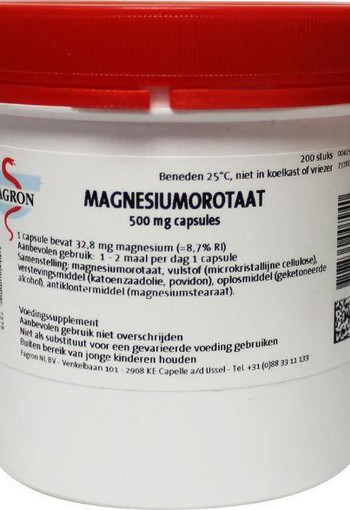 Fagron Magnesium orotaat 500mg (200 Capsules)