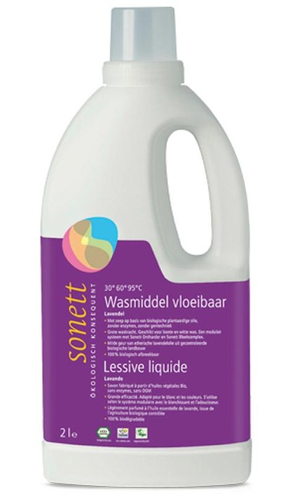 Sonett Wasmiddel vloeibaar lavendel (2 Liter)