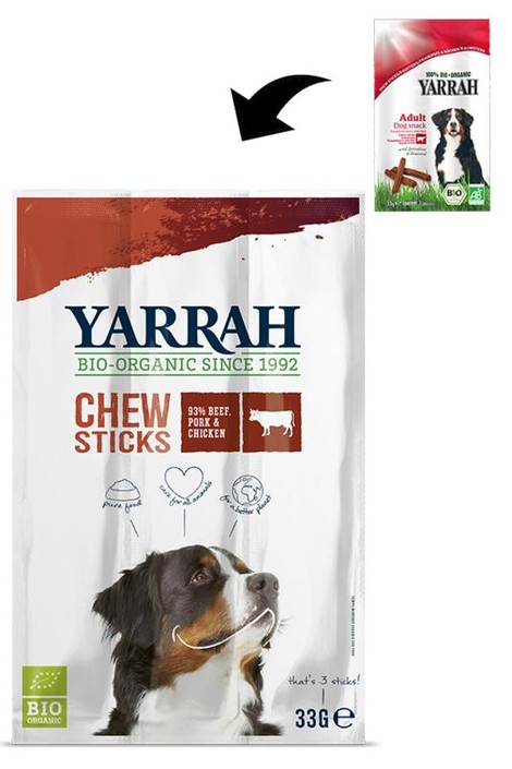 Yarrah Hond kauwstaafjes bio (33 Gram)
