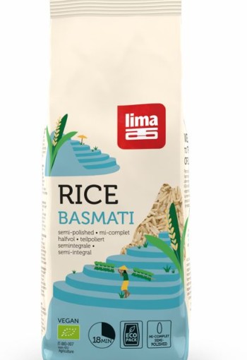 Lima Rijst basmati halfvolkoren bio (500 Gram)
