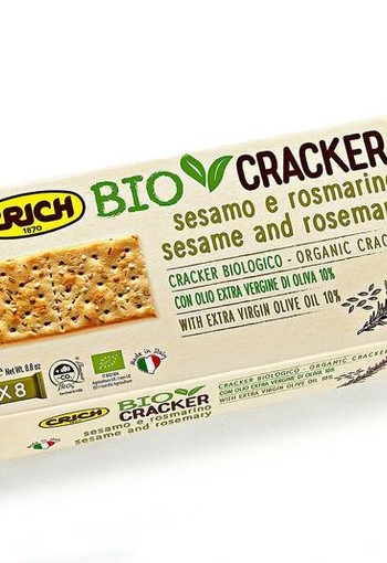 Crich Crackers sesam rozemarijn bio (250 Gram)