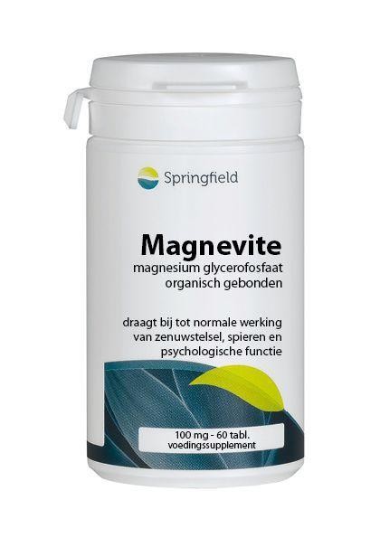 Springfield Magnevite magnesium glycerofosfaat 100 mg (60 Tabletten)