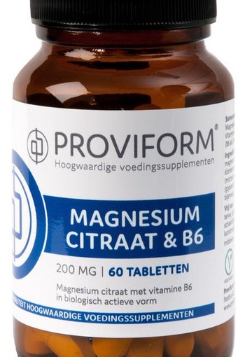 Proviform Magnesium citraat 200 mg & B6 (60 Tabletten)