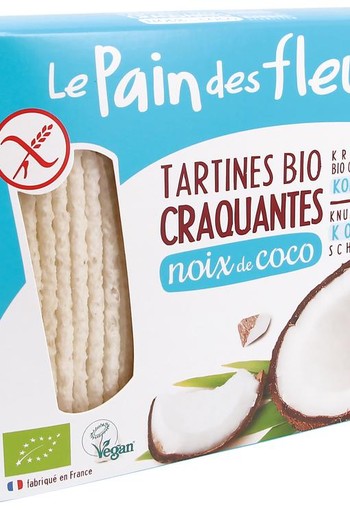Pain Des Fleurs Krokante bio crackers met kokos bio (150 Gram)