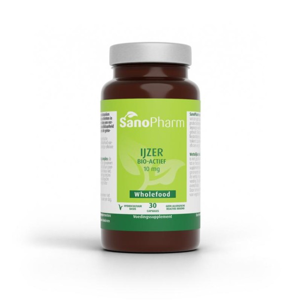 Sanopharm IJzer 10 mg Wholefood (30 Capsules)