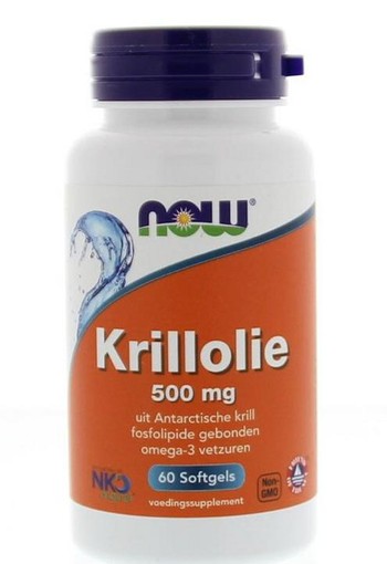 NOW Krillolie 500mg (60 Softgels)
