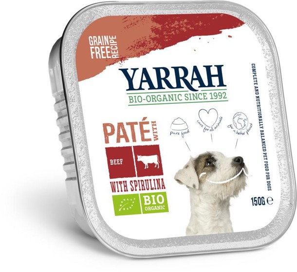 Yarrah Hondenvoer pate met rund en kip bio (150 Gram)