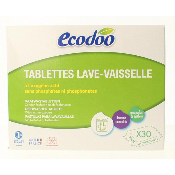 Ecodoo Vaatwasmachine tablets bio (30 Stuks)