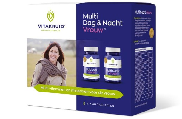 Vitakruid Multi dag & nacht vrouw 2 x 30 tabletten (60 Tabletten)