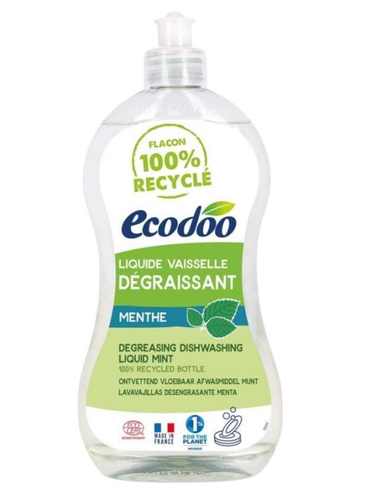 Ecodoo Afwasmiddel vloeibaar ontvettend munt eco (500 Milliliter)