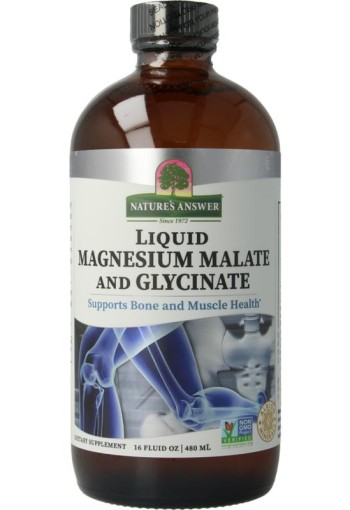 Natures Answer Vloeibaar magnesium malaat & bisglycinaat (480 Milliliter)