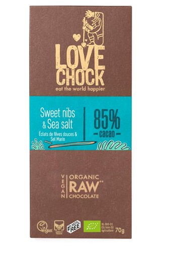 Lovechock Sweet nibs & seasalt bio (70 Gram)