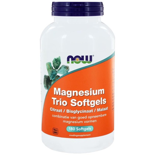 NOW Magnesium trio softgels (180 Softgels)