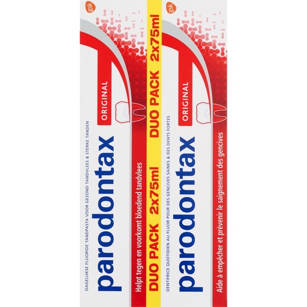 Parodontax Original Fluoride Tandpasta Duo 2x75ml  150 ml