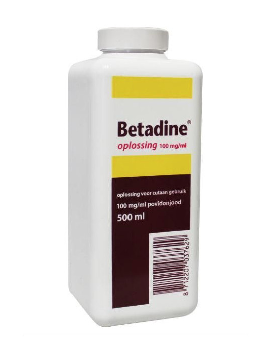 Betadine Jodium oplossing 100 mg/ml (500 Milliliter)