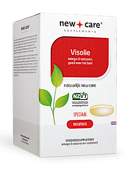 New Care Visolie omega-3 vetzuren, goed voor het hart Inhoud  120 capsules