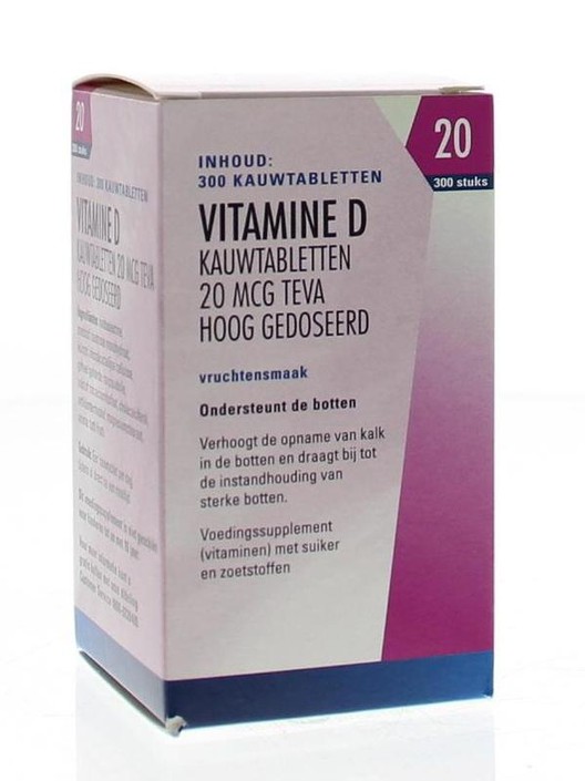 Teva Vitamine D 20 mcg 800IE (300 Tabletten)