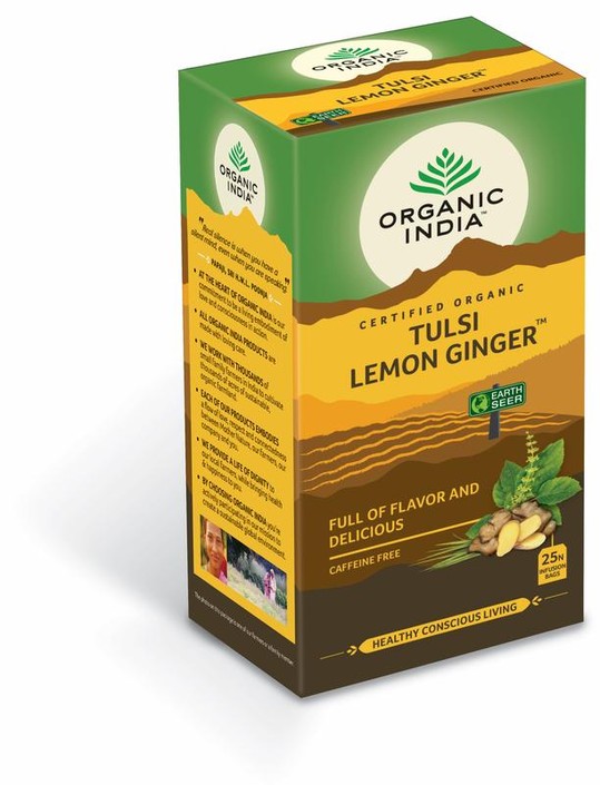 Organic India Tulsi lemon ginger thee bio (25 Zakjes)