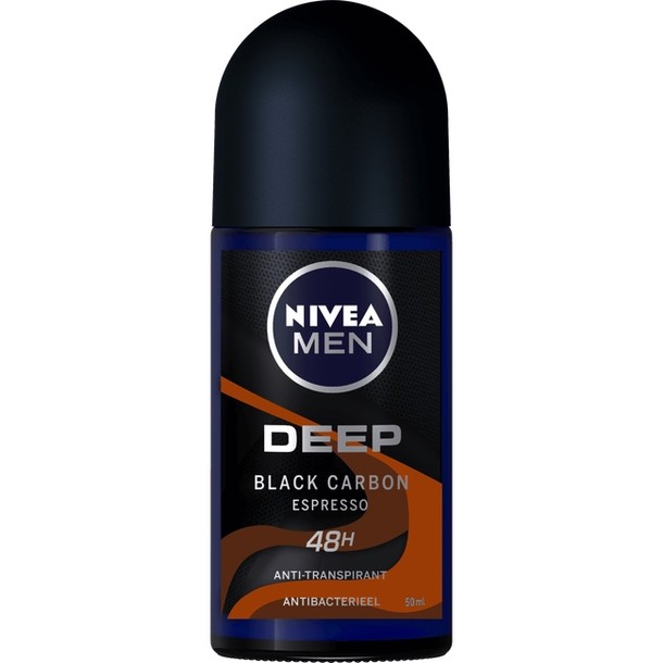 NIVEA MEN DEEP Black Carbon Espresso Deodorant Roller 50 ml