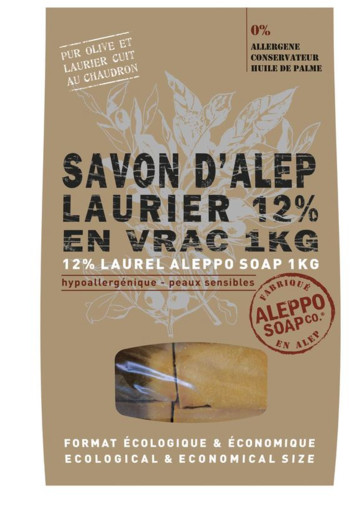 Aleppo Soap Co Zeep 12% laurier stukken (1 Kilogram)