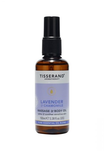 Tisserand Massage & bodyolie lavendel & kamille (100 Milliliter)