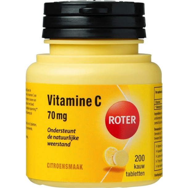 Roter Vitamine C 70mg Kauwtabletten 200 stuks