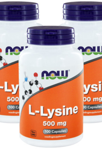 Now L-lysine 500 Mg Trio 3x 100cap