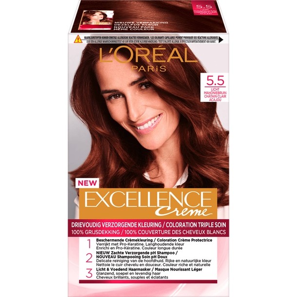 L'Oré­al Ex­cel­len­ce crè­me 5.5 licht ma­ho­nie­bruin 172 ml