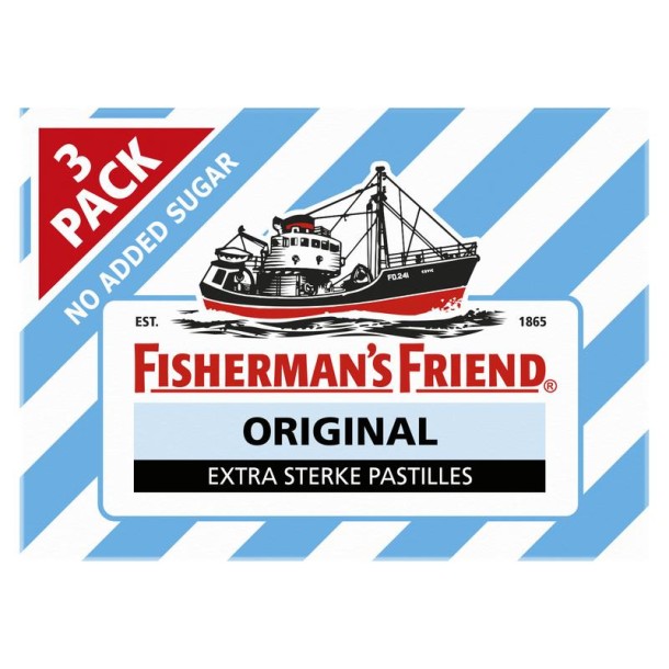 Fishermansfriend Original suikervrij 3-pack (25 Gram)